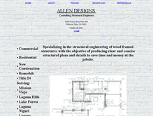 Tablet Screenshot of allendesigns.com